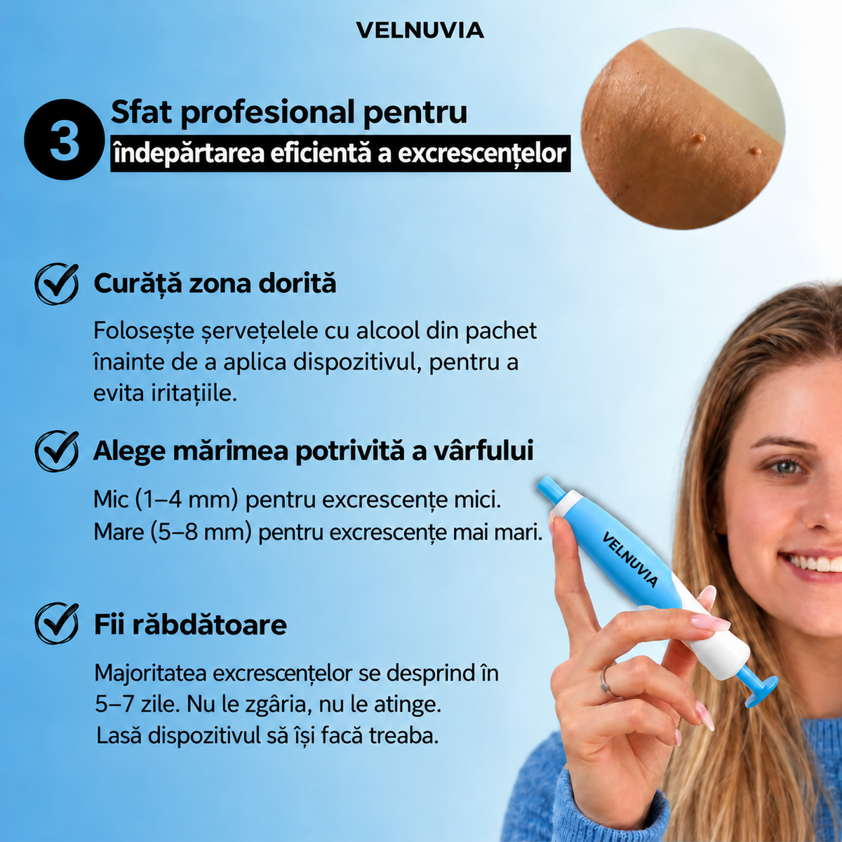 Set pentru îndepărtarea papiloamelor acasă